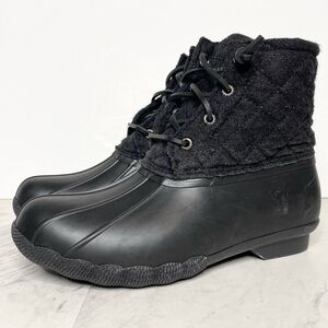 Sperry Saltwater Waterproof  Black Duck Boot 7 1/2 W